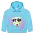 Billieblush Hoodie hellblau Pailletten bunt Smiley Größen 4-12 Jahre