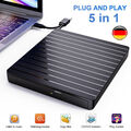 5-in-1 Externes DVD Laufwerk USB 3.0 Typ-C Brenner Slim CD DVD-RW Brenner Für PC