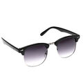 Sonnenbrille Vintage Retro Brille Damen Herren Unisex Schwarz Silber P10550