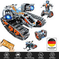 Technik Ferngesteuert Bauspielzeug mit LED Licht 4 in 1 RC Roboter Tracked Racer