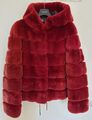 Laurèl-Fell-Wendejacke mit Kapuze-Gr. 36-rot-neu-ungetragen