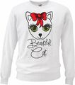 Sweatshirt BEAUTIFUL CAT SÜSSE KATZE MIT SCHLEIFE AUF DEM KOPF HAUSKATZE