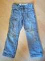 Jungen Thermohose Jeans grau Winter warm Gr. 122/128