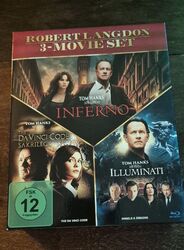 Robert Langdon 3 Movie Collection: Inferno Illuminati The Da Vinci Code *Bluray*