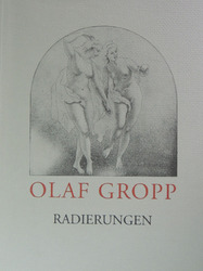 K114, Olaf Gropp mit handsignierten Katalog seiner Werke auf 86 Seiten