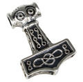 Thors Hammer Anhänger Silber 925 massiv Mjölnir Wikinger Kelten Amulett b15