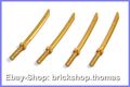 Lego 4 x Ninjago Katana Schwert - 21459 Weapon Sword Pearl Gold - NEU / NEW