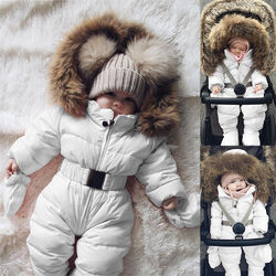 Kleinkind Baby Jungen Strampler Warmer Schneeanzug mit Kapuze Overall