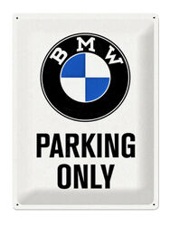 Schild 30 x 40 cm BMW Garage Werkstatt Parkplatz Händler 3D Poster Oldtimer *229