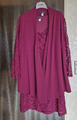 Damen Kleid + Cardigan Creation L Gr. 48 bordo festlich wie Neu