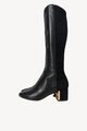 Tory Burch Damen Schuhe Stiefel Gr. 36 Schwarz Leder Damenstiefel Boots