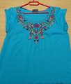 Yessica Damen Tunika / Kurzarm Shirt  Gr . EUR 38 Farbe Grün 100% Viskose