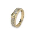 Ring 585/- 14k Gelbgold mit Brillantbesatz I vs ca. 0,15ct. Gr. 55