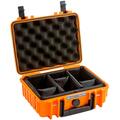 B&W Outdoor Case 1000 orange mit Facheinteilung