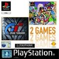 PS1 / Sony Playstation 1 - 2 in 1 Games Gran Turismo + Motor Toon 2 CD mit Anl.