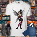 Punk Tinkerbell weiß Print Tshirt T-Shirt Damen