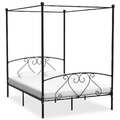 Himmelbett-Gestell Schwarz Metall 140 x 200 cm