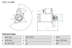 BOSCH Anlasser Starter 0 986 016 330 +67.25€ Pfand für PASSAT SKODA 50 100 VW A6