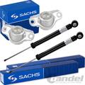 2x SACHS GASDRUCK STOßDÄMPFER + DOMLAGER HINTEN für AUDI A3 8V VW GOLF 7 + LEON