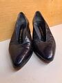 Elegante Leder-Pumps, schwarz, Absatz spitz 5,5 cm, Gr 3,5, Peter Kaiser D