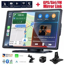 9"Portable Car Stereo Radio Wireless Apple Carplay/Android Auto Touch Screen GPS