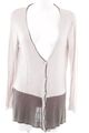 MORE & MORE Cardigan Damen Gr. DE 34 hellbeige-grau-dunkelgrün Casual-Look