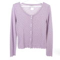 SORGENFREI SYLT Cardigan Feinstrick Muster Violett Gr. S