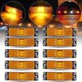 10x LED Neon Seitenmarkierungsleuchten 12v 24v Orange Gelb PKW LKW Anhänger DE