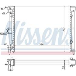 Kühler Motorkühler Autokühler NISSENS für VW Polo Coupe 86C 80 Seat Terra