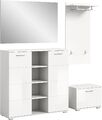 xonox 4-tlg. Garderobenkombination Garderobenset - Garderobe Prego - 180x191x37