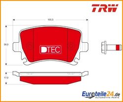 Bremsbelagsatz, Scheibenbremse DTEC COTEC TRW GDB1622DTE