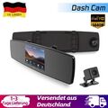 YI Mirror Dash Cam, Dual Dashboard Kamera Recorder mit Touchscreen, G Sensor