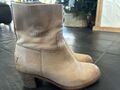 Shabbies Amsterdam Boots Schuhe Stiefel Stiefelette Damen Beige Natur 39 Neuwer.