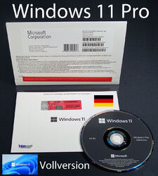 Microsoft Windows 11 Pro Vollversion SB 64-Bit Hologramm-DVD Deutsch OVP NEU