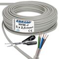 (2,59€/m) NYM-J 5x2,5 mm² Kabel - Mantelleitung- Feuchtraum verschiedene Längen