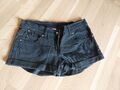 Shorts, Hotpant, Jeans, schwarz, Gr: XS