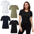 S.OLIVER Damen T-Shirt kurzarm slim fit Rundhals Basic Baumwolle weich | 1 Stück