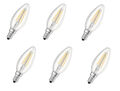 6x Osram LED Star Classic B Kerze E14 4W=40W warmweiss EEK: E (Spektrum A-G)