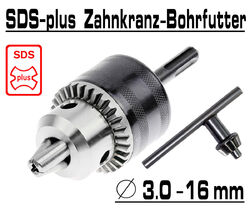 SDS-Plus Zahnkranzbohrfutter Bohrer Gr bis Ø 16mm Bohrmaschinenfutter Bohrfutter