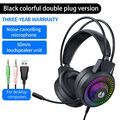 USB 3.5mm Gaming Headset Wired LED HiFi Stereo Gaming Headphones with Microphone