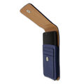 caseroxx Outdoor Tasche für Yota Devices YotaPhone 3 in blau aus Echtleder