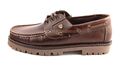 Bootsschuhe Herren braun Deckschuhe Segelschuhe  Leder Schnürer 3 Eye Boat Shoes