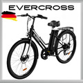 City E-Bike EVERCROSS 26" Damen/Herren Elektrofahrrad 250W Motor Pedelec Ebike