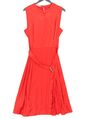 Mango Damen Midikleid L rot Polyester mit Viskose A-Linie