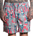 Sullen Clothing Boardshorts Birds Of Paradise Tattoo Skull Badehose Schwimmhose