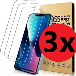 3x Echt Glas für iPhone 16 15 14 13 12 11 Pro Max Mini 9h Panzerfolie Schutzglas