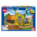 Schmidt Spiele Puzzle Bagger Baustelle Kinderpuzzle Mit Siku Bagger 40 Teile