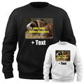 EAKS® Herren Sweatshirt "Dein Haustier" Eigenes Foto Bild auf dem Pullover Pulli