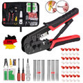 Netzwerk Reparatur Werkzeug Set Crimpzange LAN Kabeltester für RJ45 RJ11 RJ12