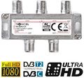 4-fach HD 4K Sat Splitter Antennenverteiler Verteiler Kabelfernsehen DVB-T CATV